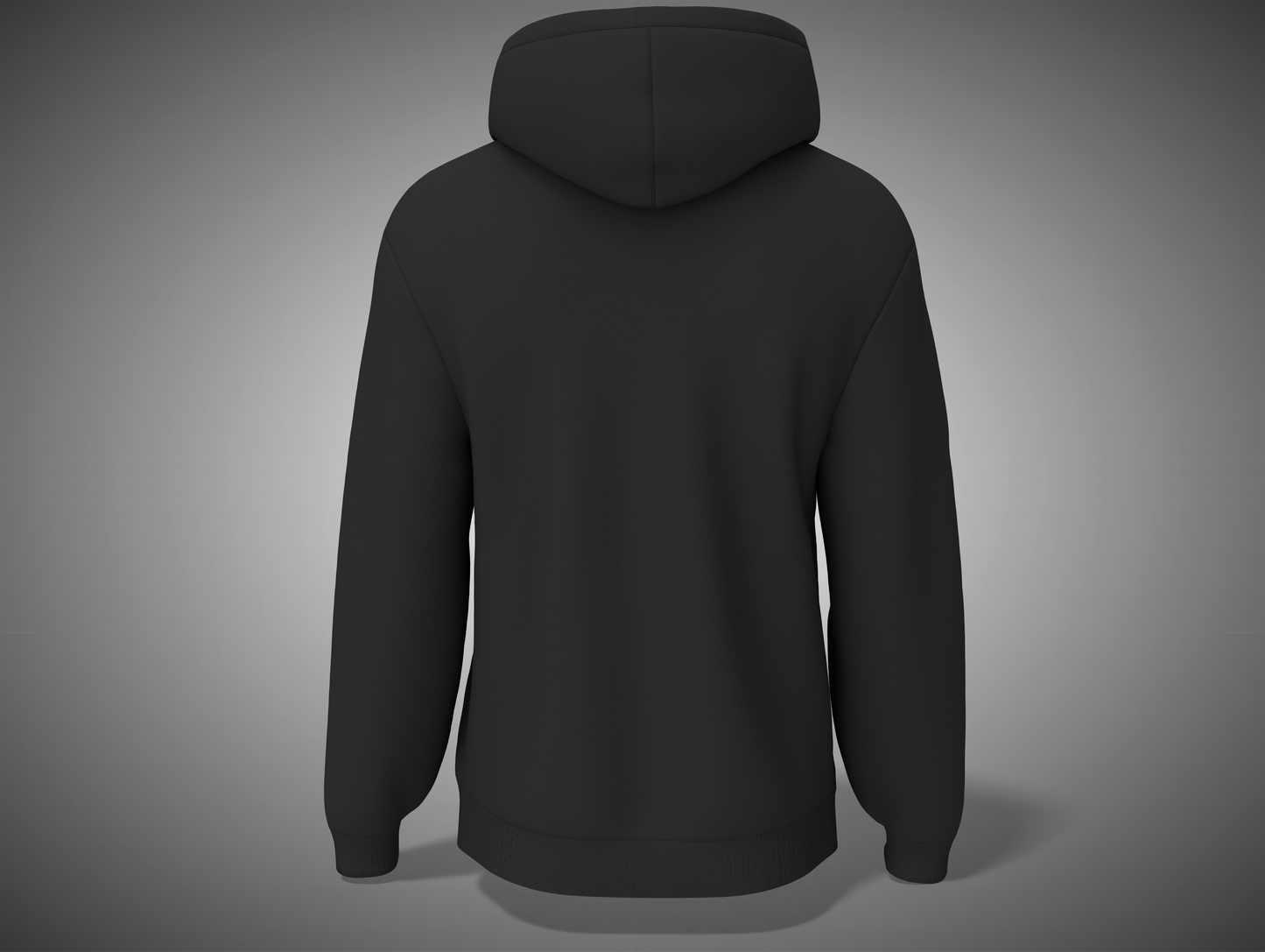 Black hoodie back side