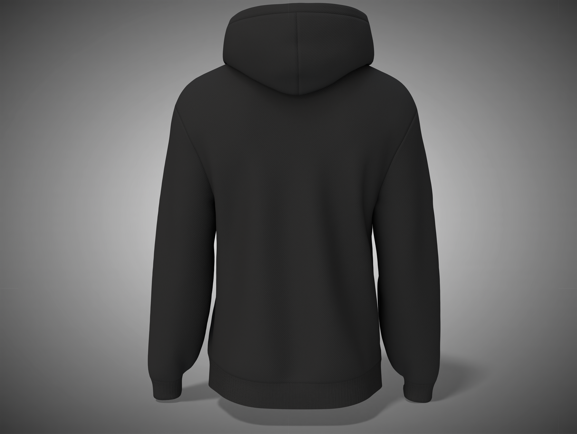 Black hoodie back side