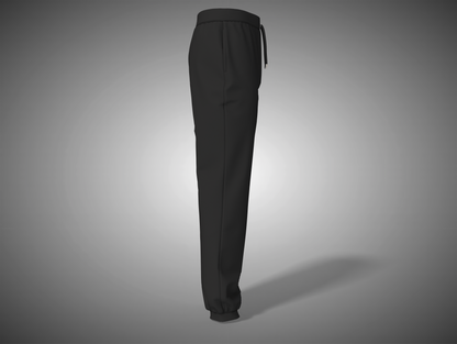 Black pants on a gray background