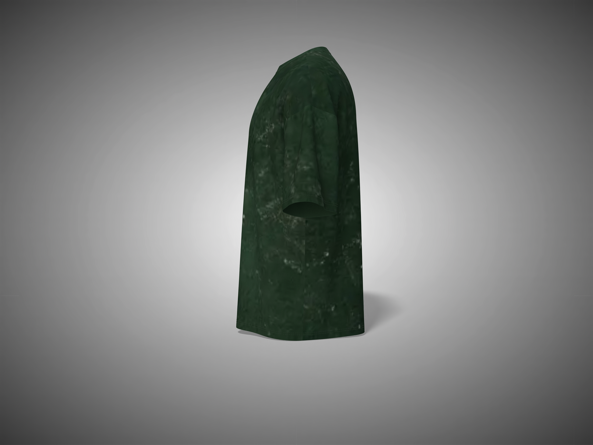 Bottle Green stone object on a gray background