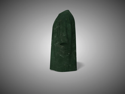 Bottle Green stone object on a gray background