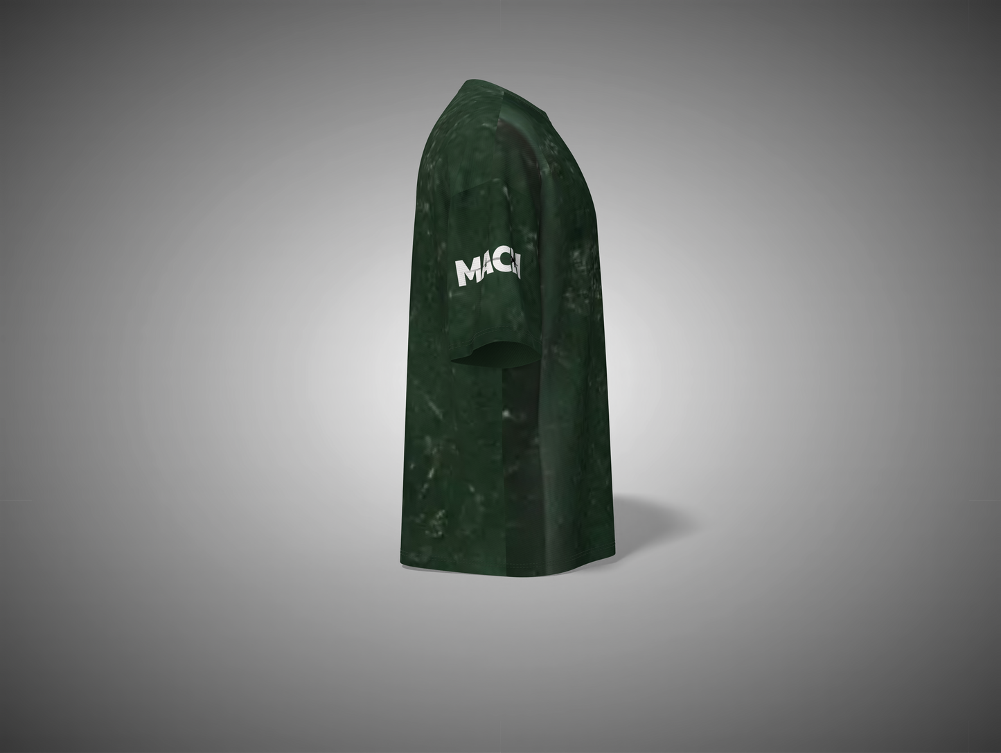 Bottle Green garment cover with a brand logo on a gray background