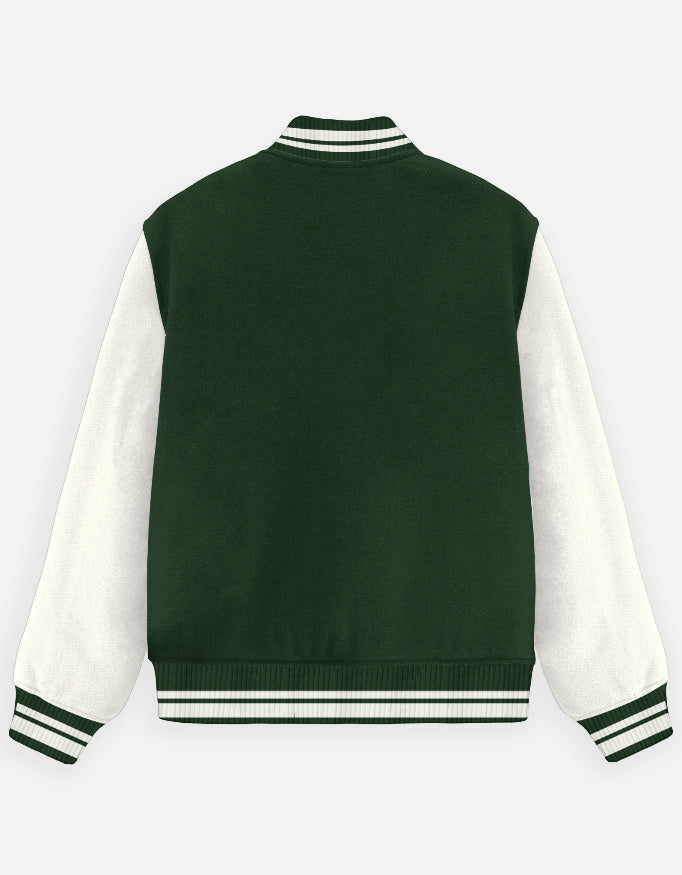 Bottle Green Varsity Jacket