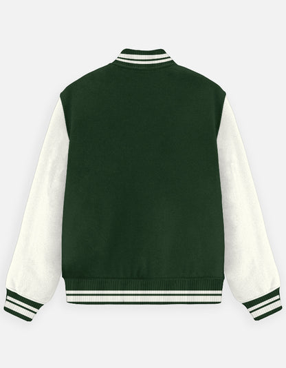 Bottle Green Varsity Jacket