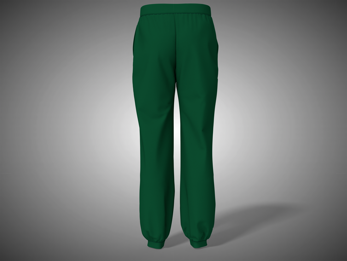 Bottle Green sweatpants on a gray background
