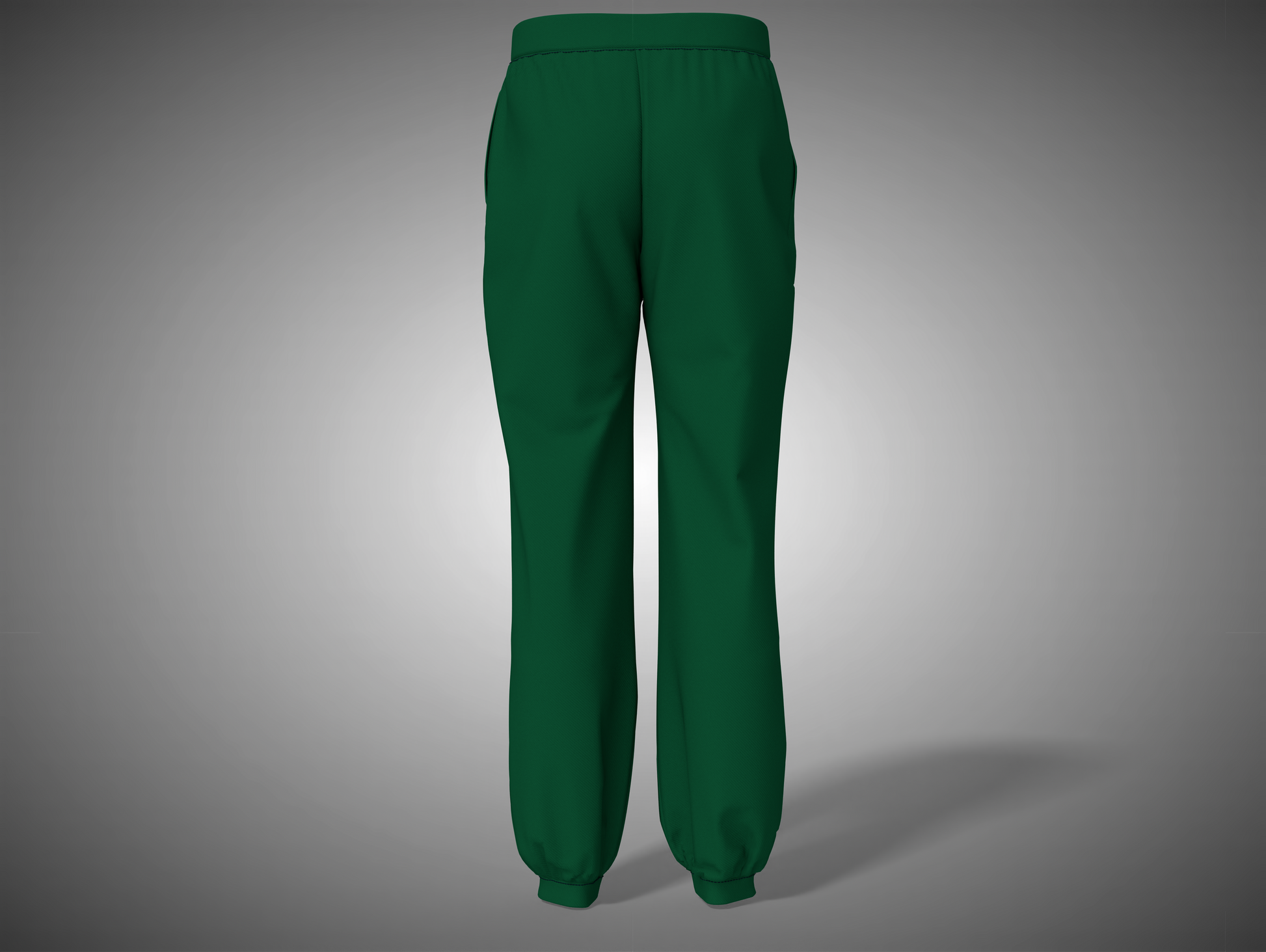 Bottle Green sweatpants on a gray background