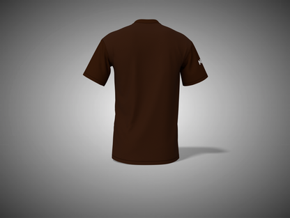 Coffee Brown t-shirt on a gray background