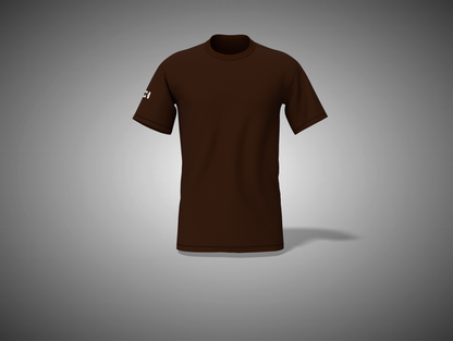 Coffee Brown t-shirt on a gray background