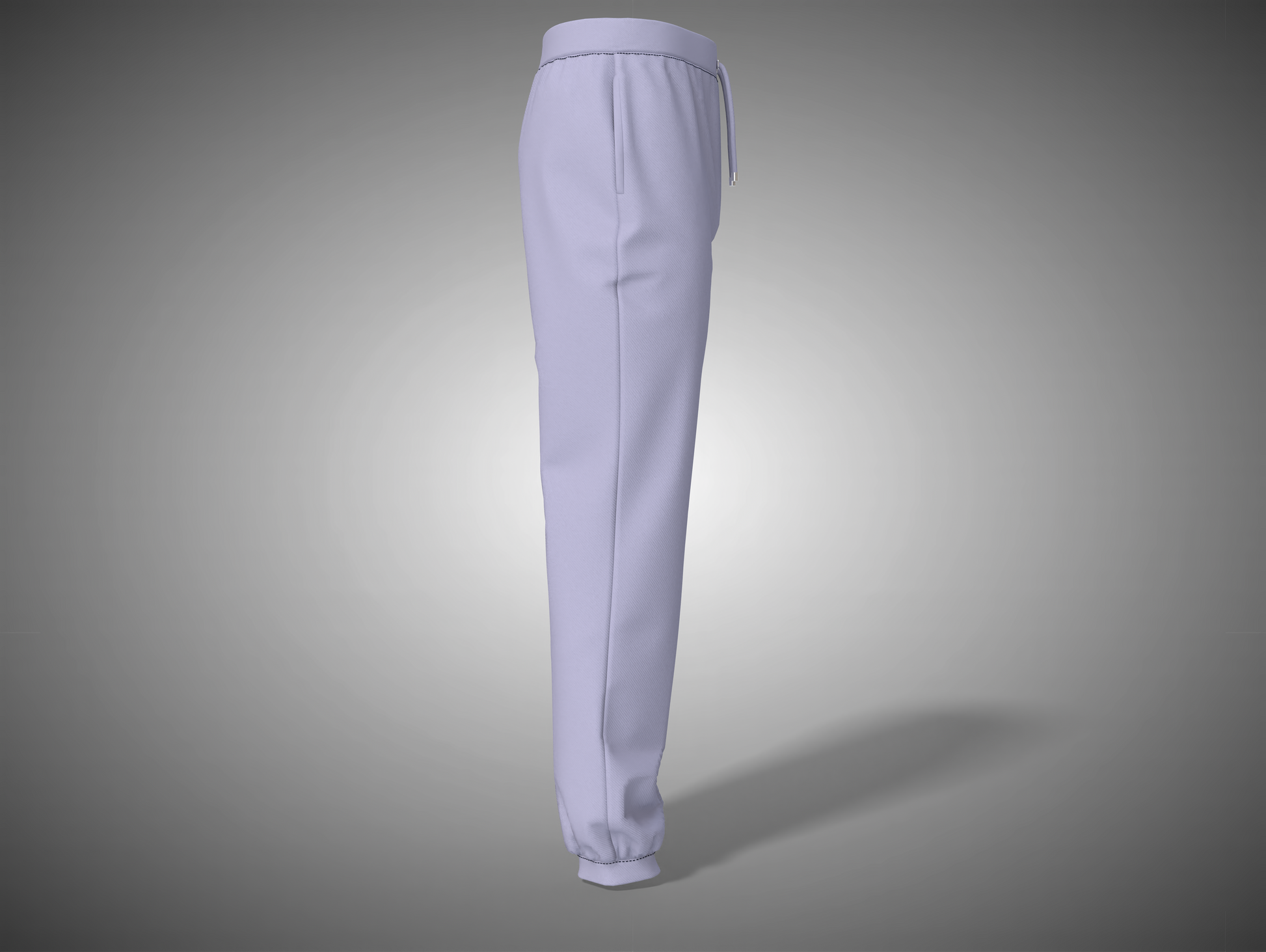 Lavender pants on a gray background
