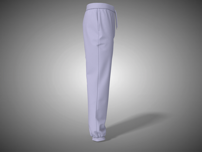 Lavender pants on a gray background