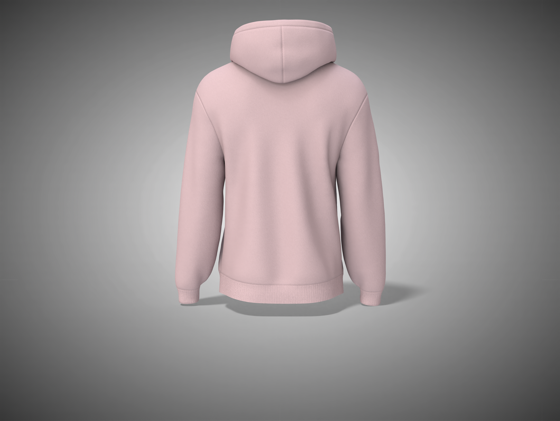 Light baby Pink hoodie on a gray background