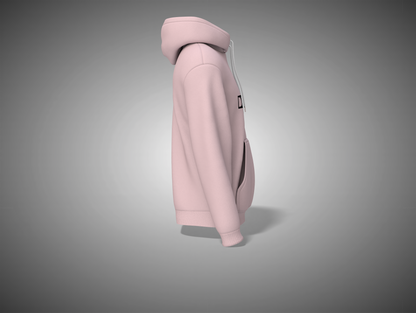 Light baby Pink hoodie on a gray background