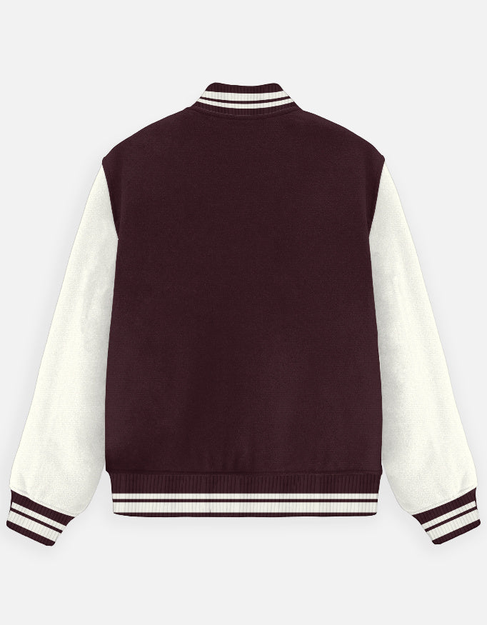 Maroon Full Sleeve Varsity Jacket