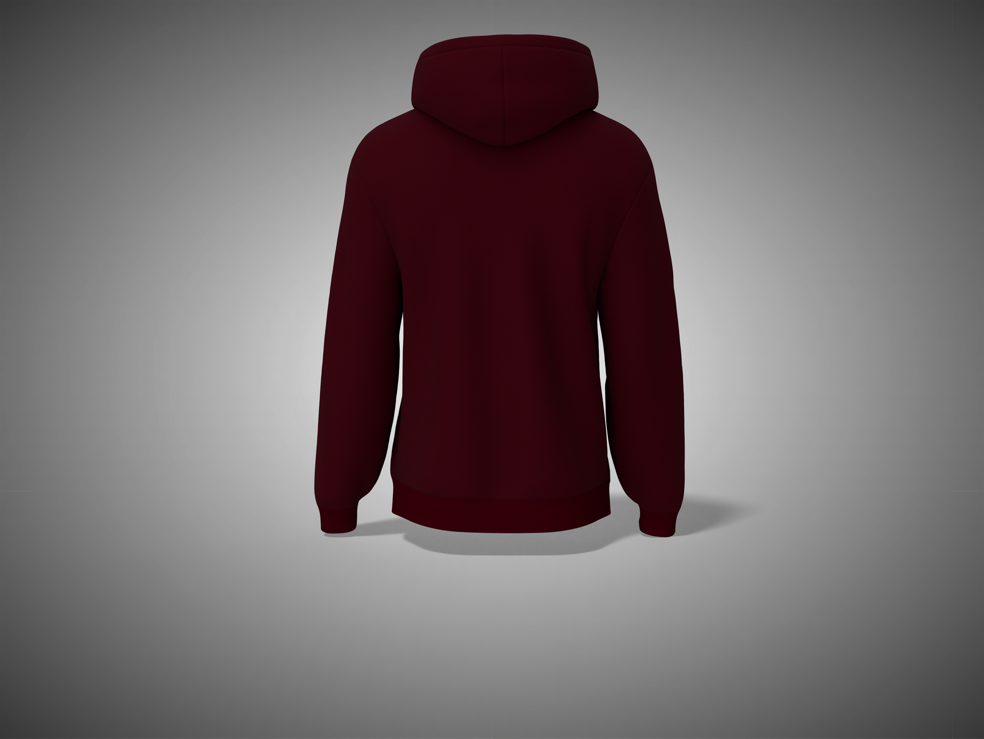 Maroon hoodie on a gray background