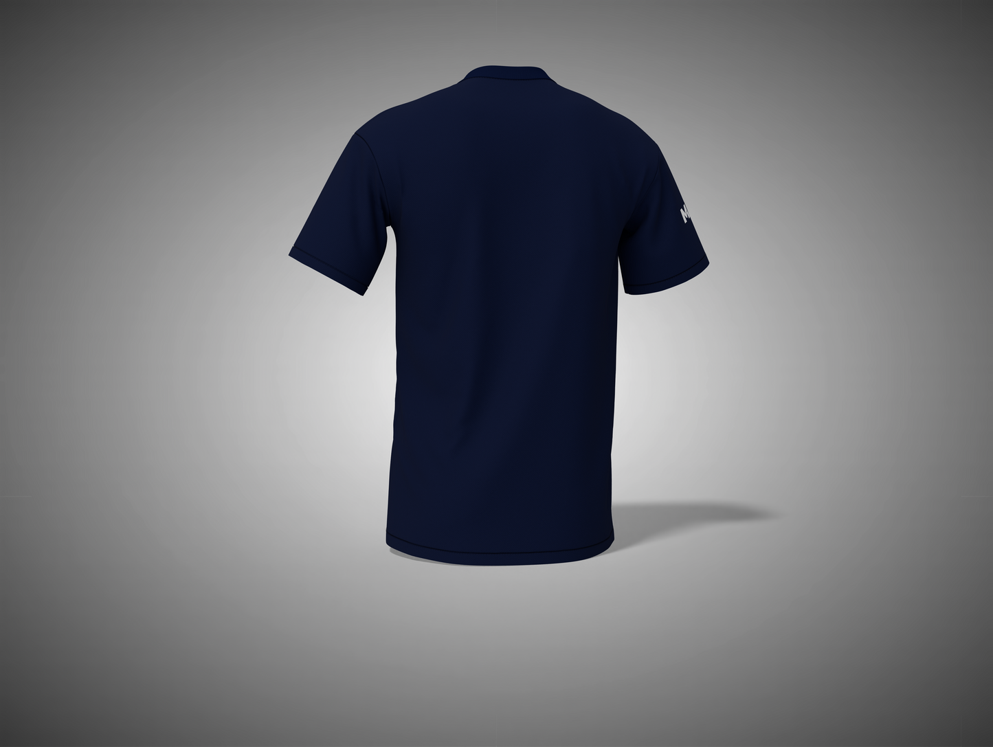 Navy_Blue t-shirt on a gray background