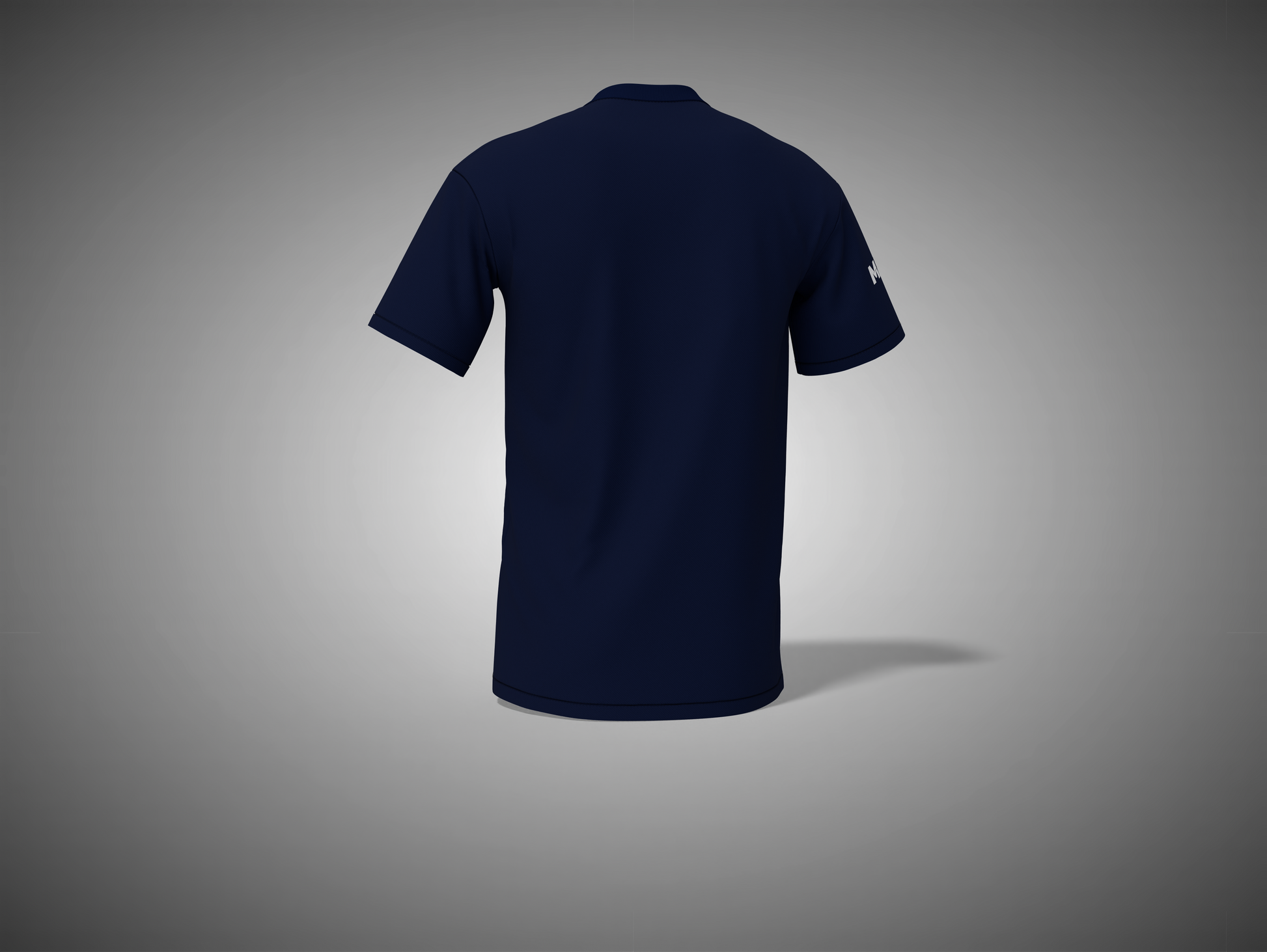 Navy_Blue t-shirt on a gray background