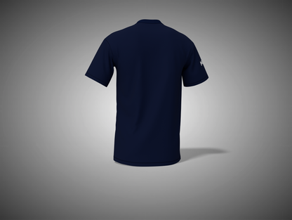 Navy_Blue t-shirt on a gray background
