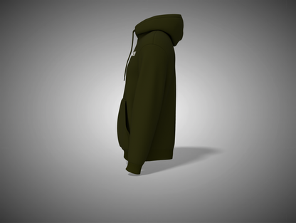 Olive Green hoodie on a gray background