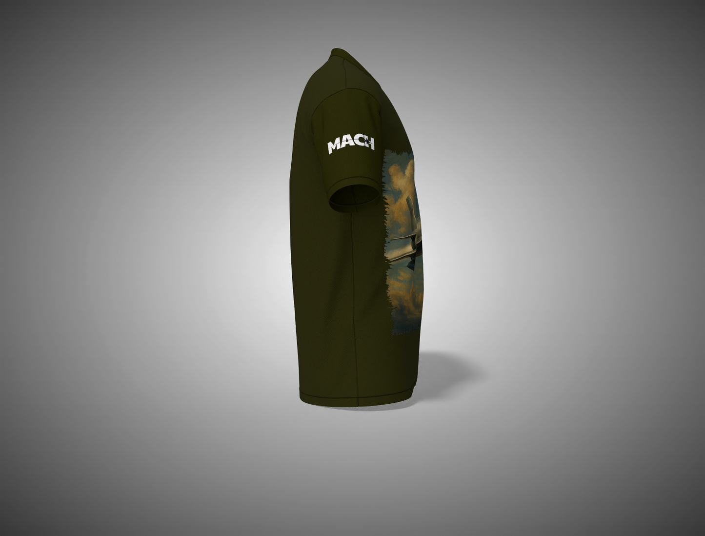 Olive Green hoodie with camouflage pattern on a gray background