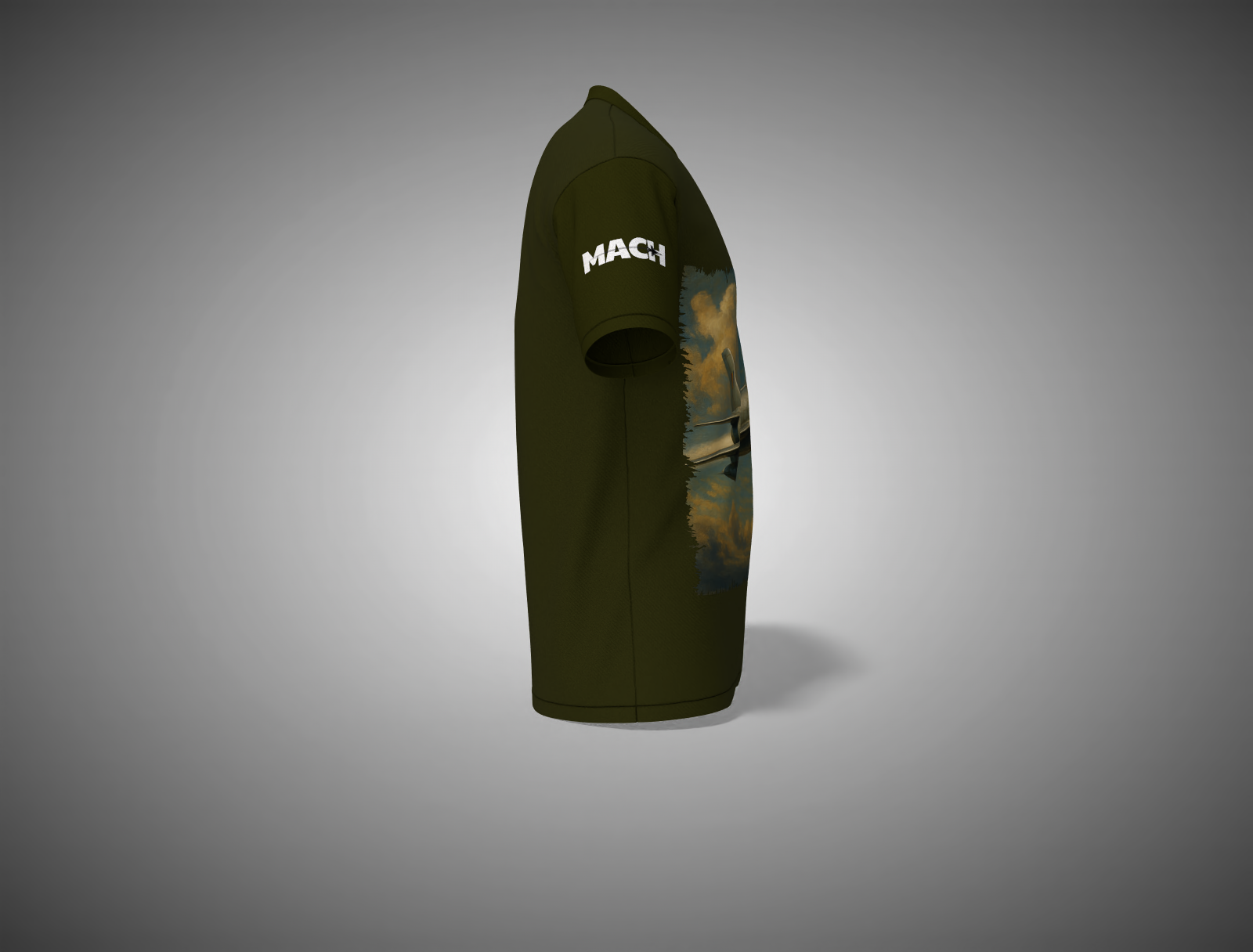 Olive Green hoodie with camouflage pattern on a gray background