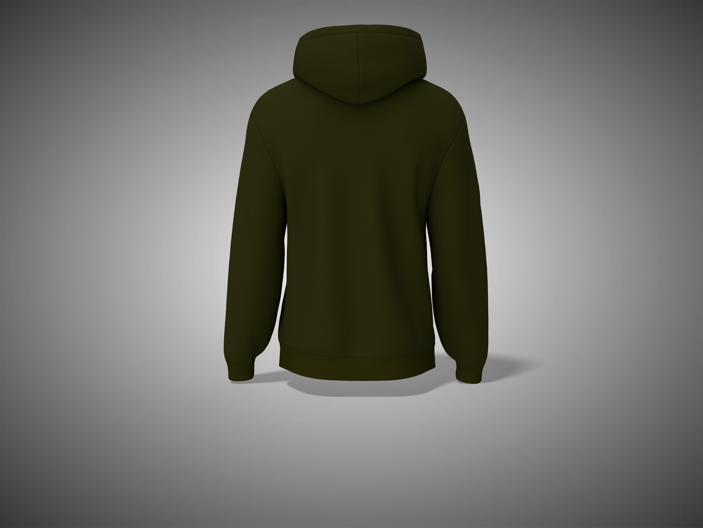 Olive Green hoodie on a gray background