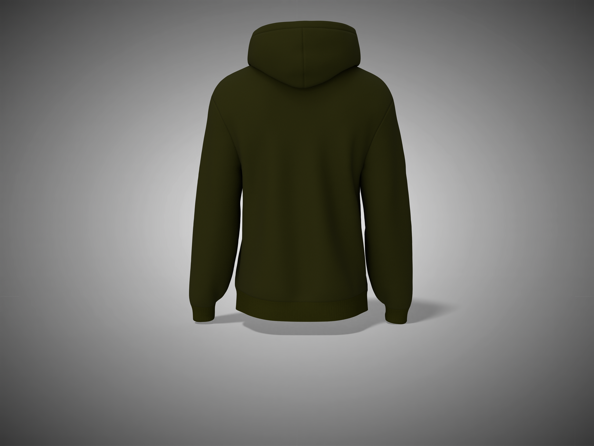 Olive Green hoodie on a gray background