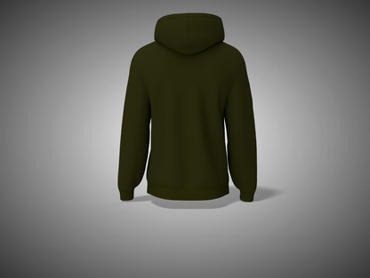 Olive Green hoodie on a gray background