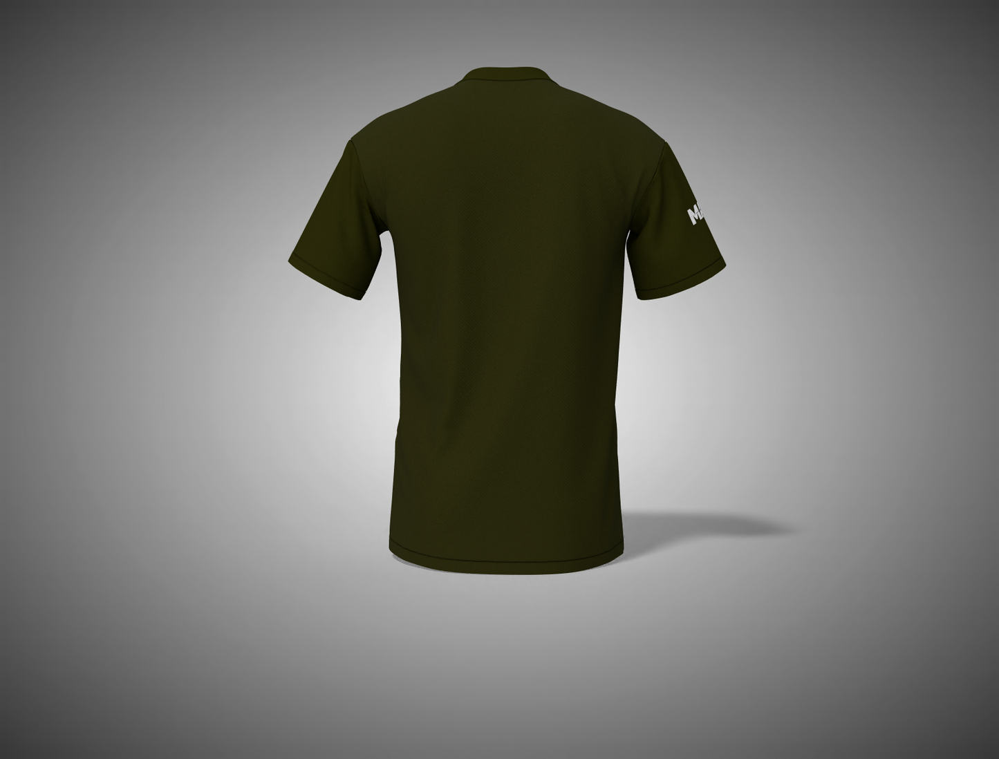 Olive Green t-shirt on a gray background