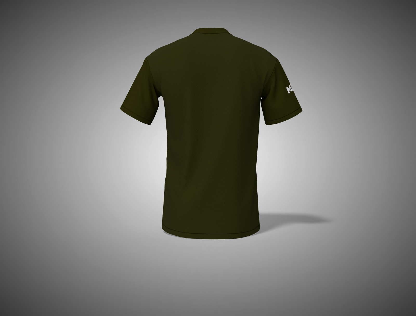 Olive Green t-shirt on a gray background