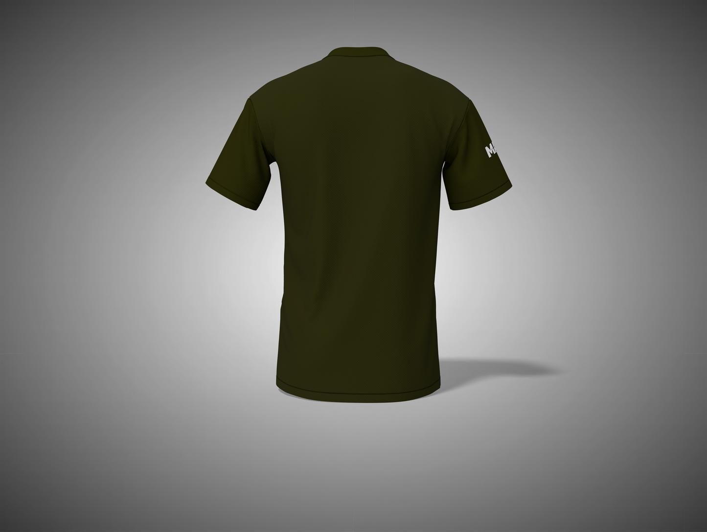 Olive Green t-shirt on a gray background