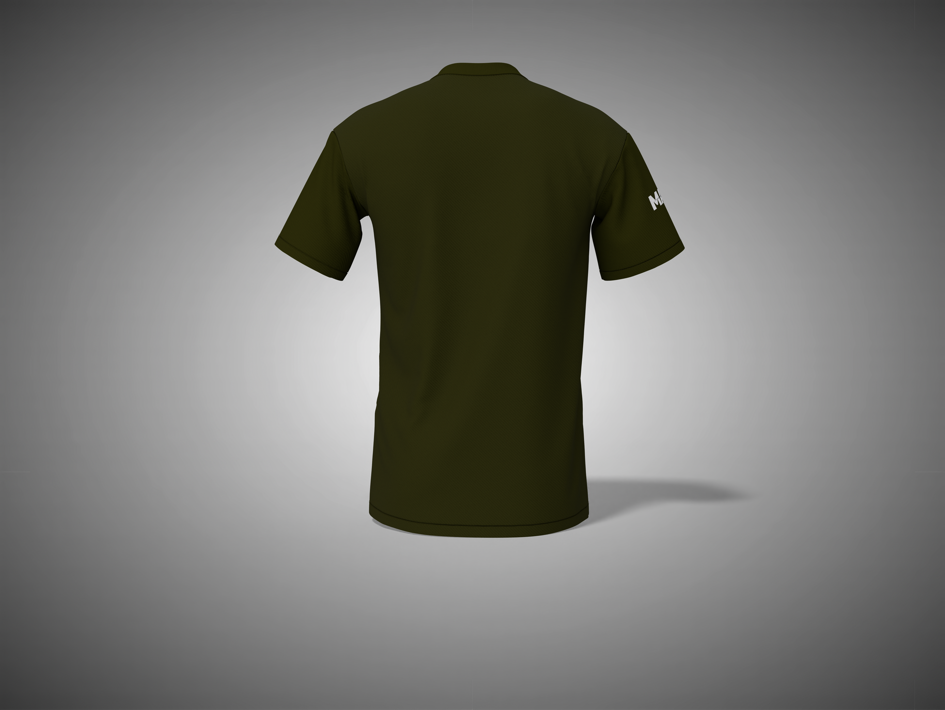 Olive Green t-shirt on a gray background