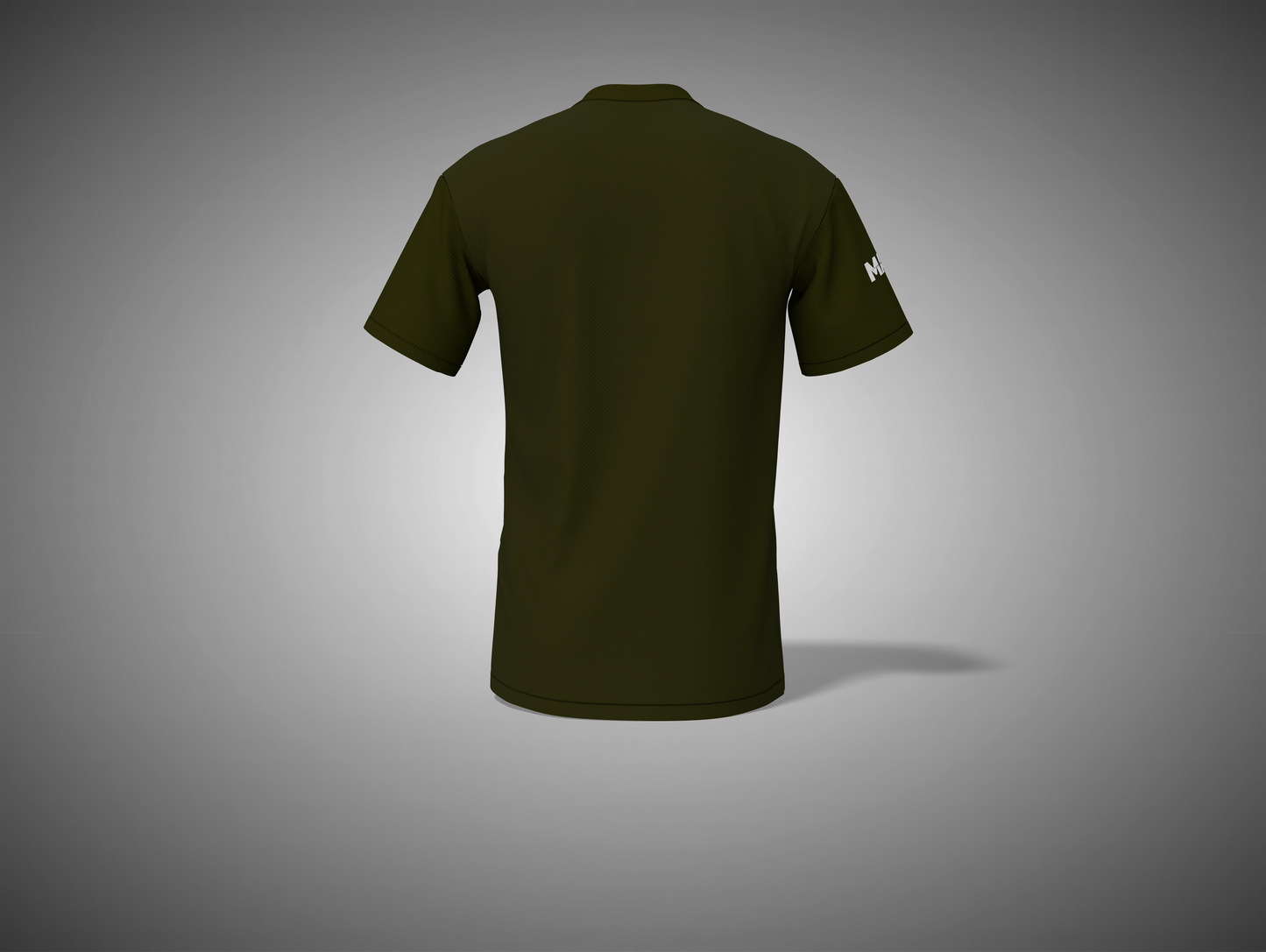 Olive Green t-shirt on a gray background