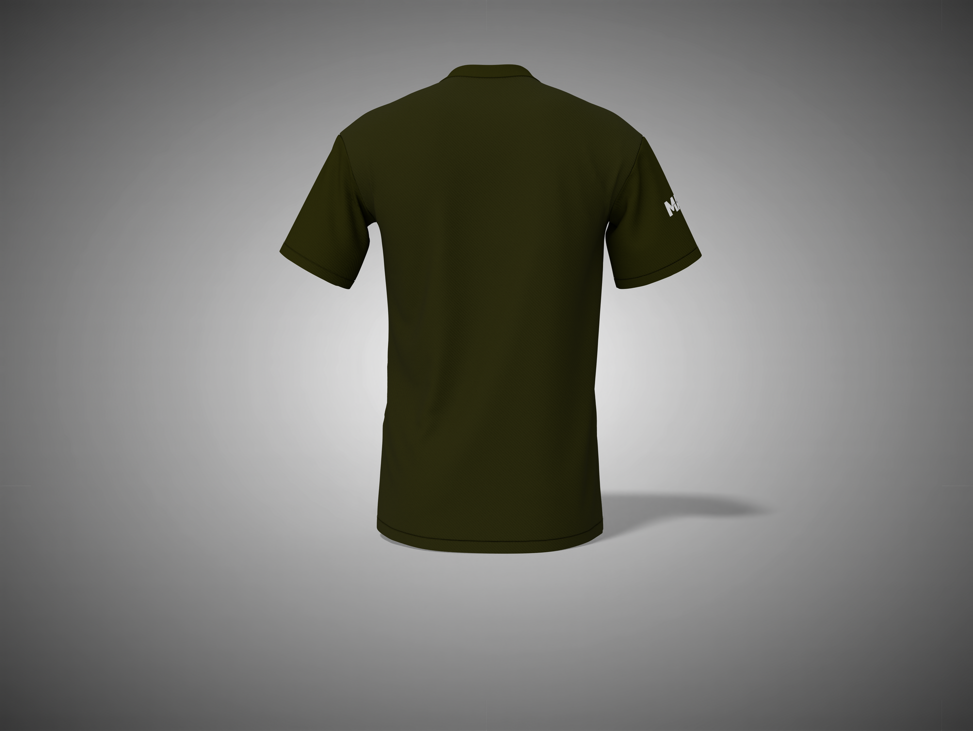 Olive Green t-shirt on a gray background