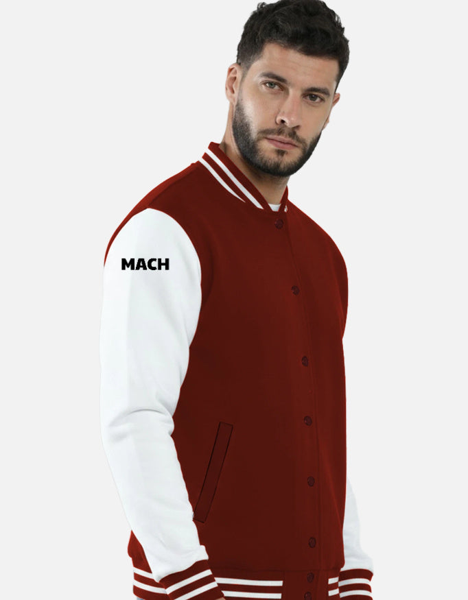 Red Varsity Jacket Showing Right Shoulder