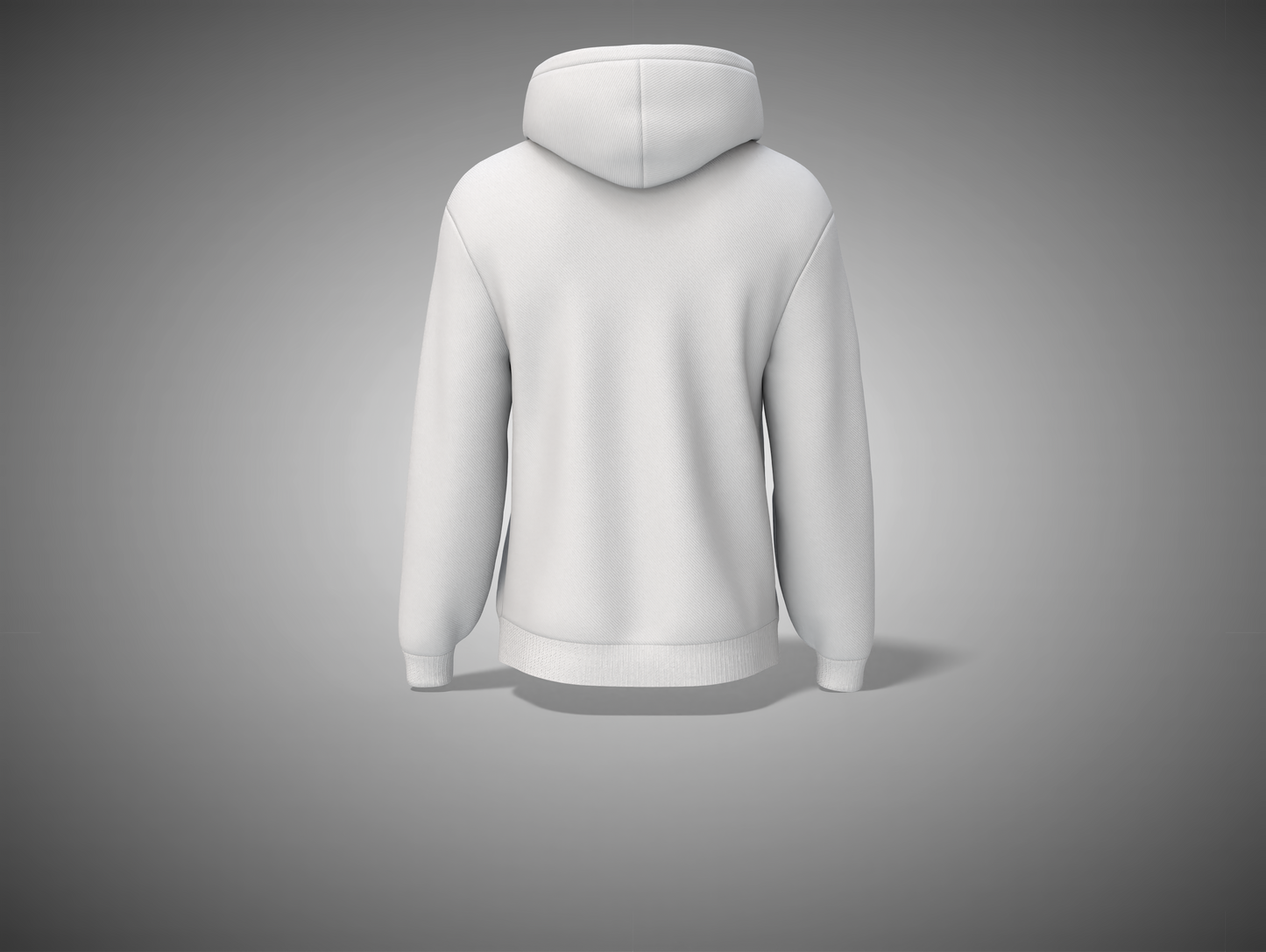 White hoodie on a gray background