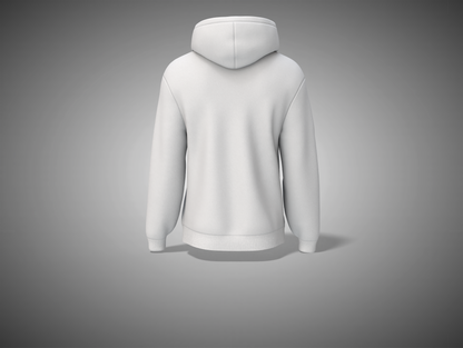 White hoodie on a gray background