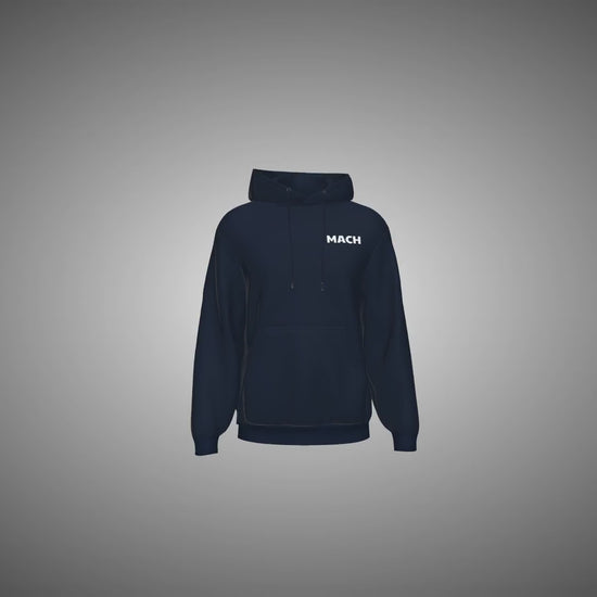 Navy Blue hoodie on a gray background