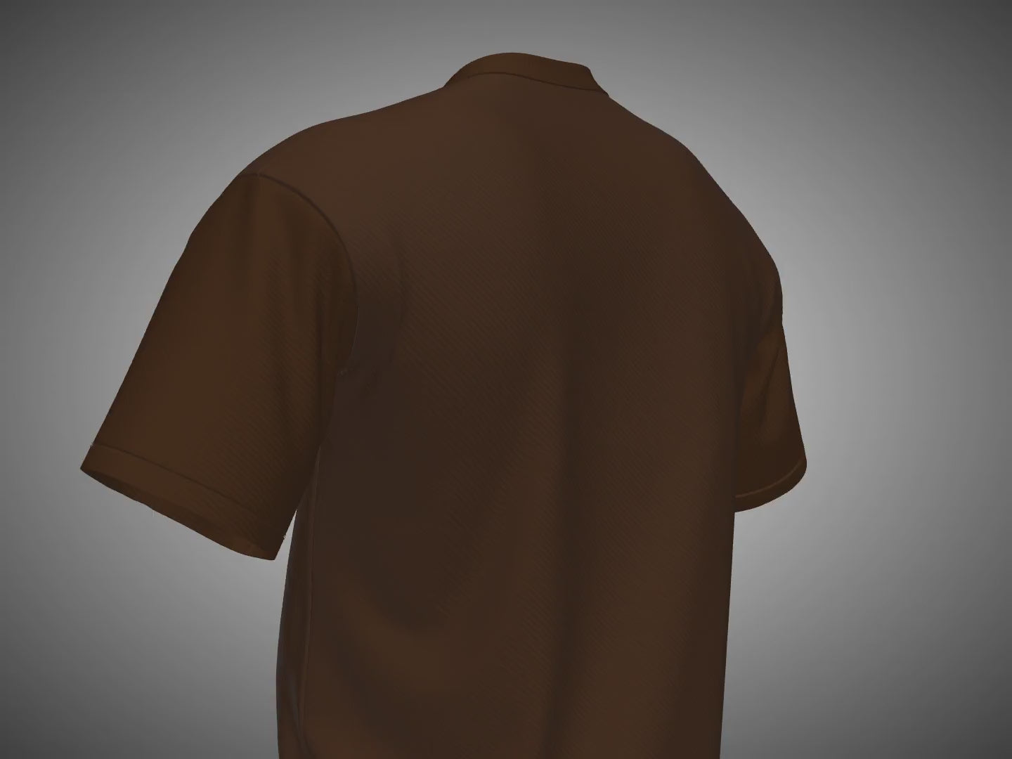 Coffee Brown t-shirt with graphic design on a gray background