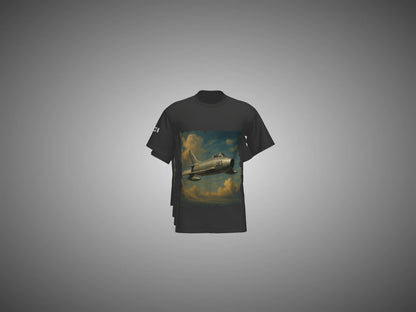 Black t-shirt missile printed 